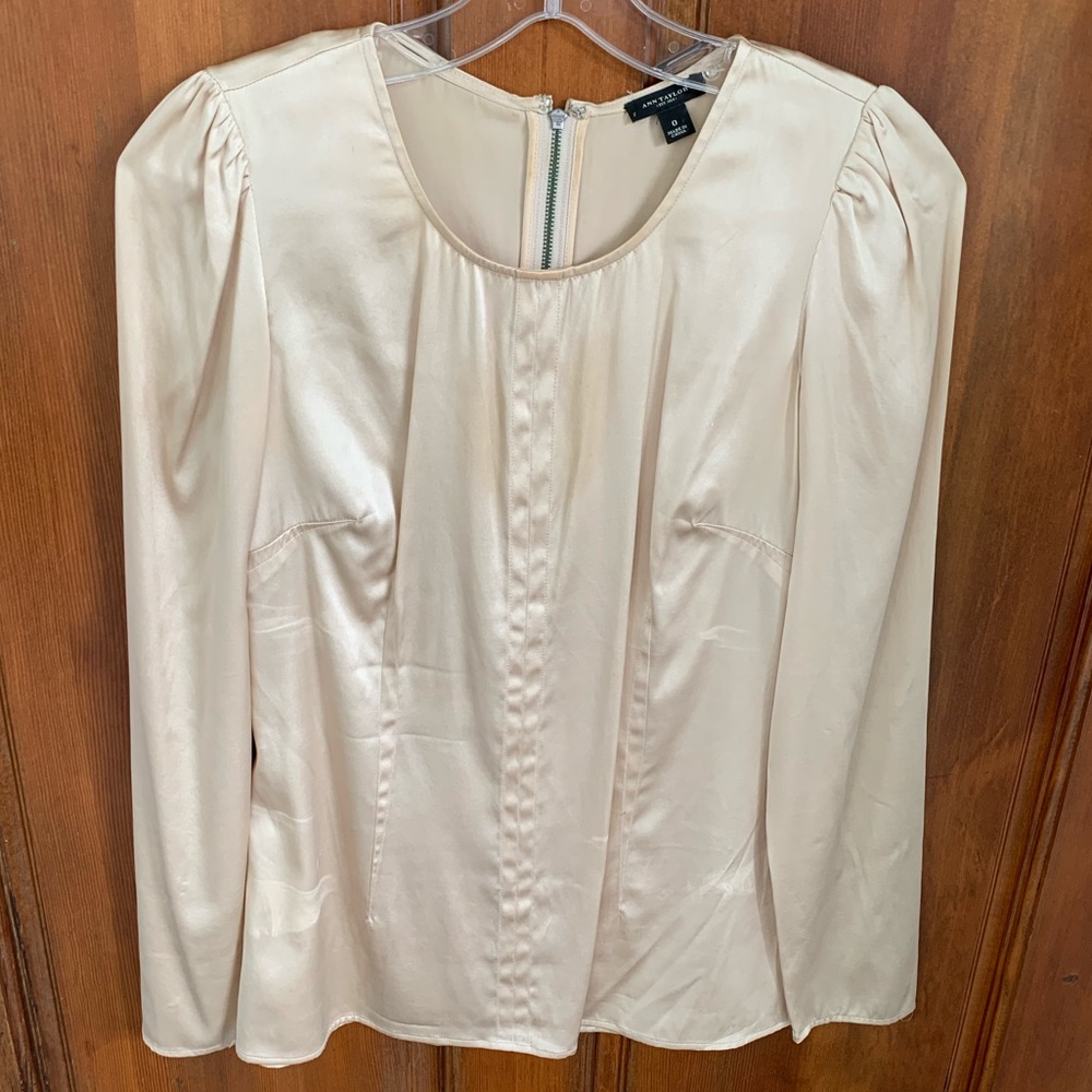 Champagne silk blouse